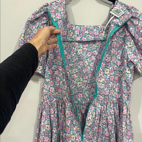 Vintage Laura Ashley Baby Doll Midi Dress - Picture 7 of 8